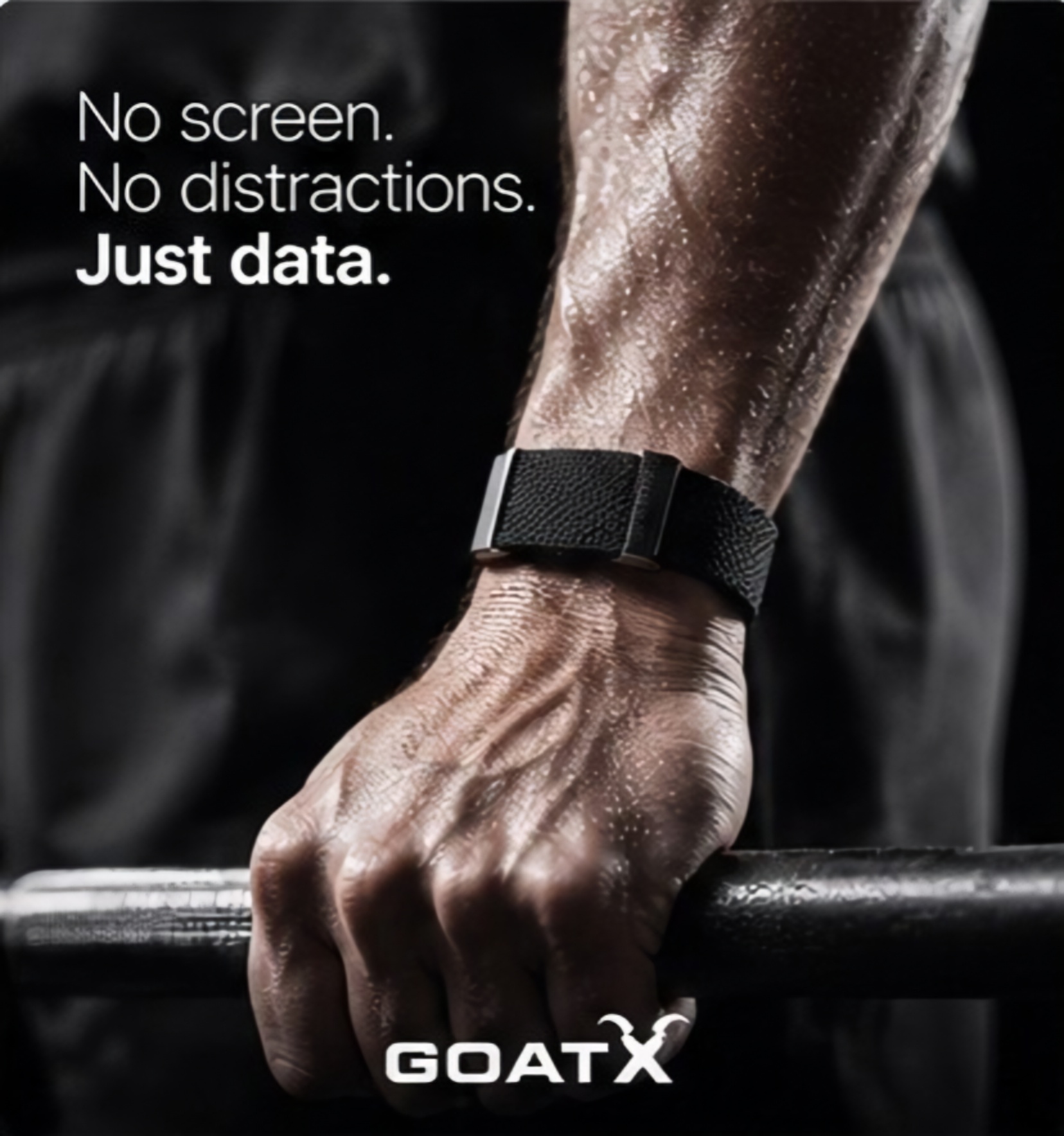 GOATX screenless band on an athlete's wrist